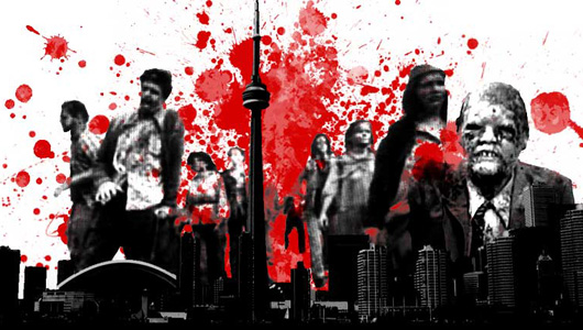 bullhorn media - 9th Annual Toronto Zombie Walk. Trinity Bellwoods Park