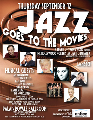 bullhorn media - SEPTEMBER 12. Jazz Goes To The Movies: A Big Band Benefit